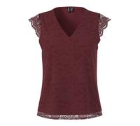 Pieces Top "Pcolline" in Bordeaux - Größe L | Damen Tops