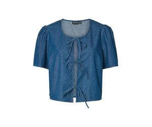 Pieces Top "Tenim" in Blau - Größe S | Damen Tops