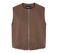 Pieces Weste "Faleah" in Braun - Größe S | Damenjacken