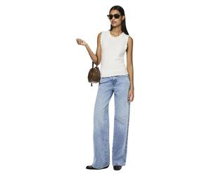 Pieces Wide Leg Jeans Selma in Light Blue W32 / L30 Loose Fit
