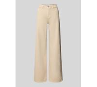 PIECES Wide & Loose Fit Jeans aus Baumwoll-Mix Modell 'SILKE' in Beige, Größe 31/30