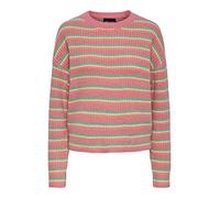 Pieces Women's PCBINA LS O-Neck Knit BC Strickpullover, Absinthe Green/Stripes:CDAN-DESF-MRNG, XL
