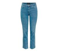 Pieces Women's PCDELLY Straight MW ANKL LB124 NOOS BC Hose, Light Blue Denim, XLW / 30L
