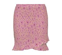 Pieces Women's PCTAYLIN HW Skirt Rock, Tropical Peach/AOP:Pink Flower, L