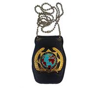 Piel Cabrera Inhaber Polizei IPA Wallet (placa incluida), Schwarz, Leder, Unisex Erwachsene, 3 Taschen, Verstellbare Kette