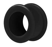 Piercingfaktor Farbiger Flesh Tunnel Silikon Extra Big Double Flared Weich Flexibel XXL Rund Creole Ohr Plug Ear Piercing Bunt 32mm Schwarz