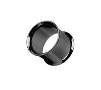 Piercingfaktor Flesh Tunnel Ear Plug Ohr Piercing Tribal Double Flared Plug aus Edelstahl 10mm Schwarz