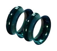 Piercingfaktor Flesh Tunnel Ohr Plug Piercing Silikon dünner Rand extra flexibel Weich Rund Creole Farbig Bunt 1 Paar metallic glänzend Dunkelgrün 22mm