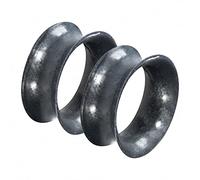 Piercingfaktor Flesh Tunnel Ohr Plug Piercing Silikon dünner Rand extra flexibel Weich Rund Creole Farbig Bunt 1 Paar metallic glänzend Grau 22mm