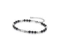 PiercingJak Lavasteine Armband mit Namen Buchstaben Datum Gravur Perlenarmband Damen Herren Liebesarmband Natursteine Armbänder Heilsteine Schmuck Personalisierte Geschenke für Freundin Familie