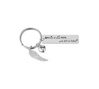 PiercingJak Mama Geschenk Schlüsselanhänger mit Gravur Glück ist eine MAMA wie dich zu haben Herz Flügel Schlüsselbund Geburtstag Hochzeit Geschenke für Mutter Frauen Damen Taschen Charms