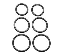 PiercingJak Septum Piercing Schwarz Edelstahl Segmentring Universal Piercingringe für Tragus Helix Conch Daith Ohr Nase Lippe Brust Intim - Scharnier Clicker 1.2mm 8mm 10mm 12mm