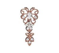 PIERCINGLINE Bauchnabelpiercing Titan Schmetterlinge & Anhänger 925er Silber Piercing Bananabell Banane Roségoldfarben