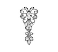 PIERCINGLINE Bauchnabelpiercing Titan Schmetterlinge & Anhänger 925er Silber Piercing Bananabell Banane Silberfarben
