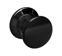 PIERCINGLINE Chirurgenstahl Plug GLÄNZEND Piercing Ohr Tube Tunnel Schwarz 8 mm