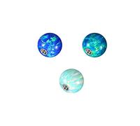 PIERCINGLINE Universelle Schraubkugel mit Gewinde SYNTH. OPAL Piercing Aufsätze Ersatz Dunkelblau Dungelgrün Mintgrün 16 x 8 mm