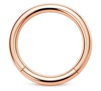 PIERCINGO® CLICKER Roségold Piercing-Ring Segmentring Scharnier-Gelenk Septum Nase Ohr Helix Creole Ohr-ring Nasen-ring Klicker CHIRURGENSTAHL 316L EDEL-STAHL Rosé Gold (1.2mm x 10mm)