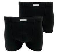 Pierre Cardin 2 Herren-Boxershorts aus Baumwolle, einfarbig, elastisch, Unterwäsche, Unterwäsche, Bipack, Unterwäsche - Weiß, Schwarz, Grau Melange und Blau MOD. 2PCU105 (Schwarz, M), Schwarz
