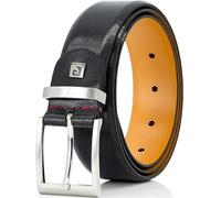 Pierre Cardin Anzug-Gürtel 35 mm Rindledergürtel schwarz, Farbe/Color:schwarz, Size US/EU:Bundweite 120 cm Gesamtlänge 135 cm W 47.5 XXL