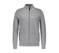 Strickjacke PIERRE CARDIN "Strickjacke StKrgRV", Herren, Gr. XXXL, grau (sharkgray), Strick, Obermaterial: 100% Baumwolle, casual, Langarm Bündchen, Strickjacken (73531708-XXXL) sharkgray