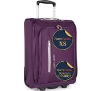 Pierre Cardin Cion CL610M Reisegepäck mit weichen Seiten und belastungsgeprüften langlebigen Rollen, Teleskopgriff Koffer mit Packgurten, Lila und Hellgrau, Carry On, Handgepäckgröße: 50 x 34 x 20 cm