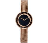 Pierre Cardin Damen Armband-Uhr modernes Ziffernblatt analoge Quarz-Uhr mit Edelstahl-Armband 3ATM 33mm CMA.0001 Rose-Gold/Schwarz