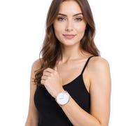 Pierre Cardin Damen Armband-Uhr schlichtes Ziffernblatt analoge Quarz-Uhr mit Edelstahl-Armband 3ATM 39mm CBV.1055 Rosa