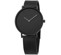 Pierre Cardin Damen Armband-Uhr schlichtes Ziffernblatt analoge Quarz-Uhr mit Edelstahl-Armband 3ATM 39mm CBV.1054 Schwarz