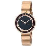 Pierre Cardin Damen Armband-Uhr zeitloses Ziffernblatt analoge Quarz-Uhr mit Edelstahl-Armband 3ATM 32mm CMA.0010 Rose-Gold/Schwarz