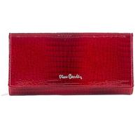 PIERRE CARDIN Damen-Geldbörse aus echtem Leder, schön, groß, geräumig, Leder, Geschenk, Geldbörse mit Münzfach, Geldscheinhalter, Geldbörse für Mädchen, rot, L, Elegant