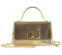 Pierre Cardin Damen-Handtasche aus echtem Leder, klein, Schultertasche, multifunktional, elegant, gold
