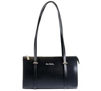 Pierre Cardin Damen-Handtasche, Echtes Leder, Groß, Shopper, Made in Italy, Schultertasche, Multifunktional, Elegant, Schwarz, Breite 30 cm - Höhe 18 cm - Tiefe 10 cm