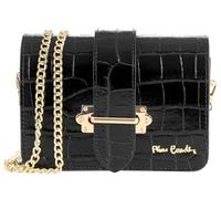 PIERRE CARDIN Damen-Handtasche, echtes Leder, kleines Leder, Schultertasche, multifunktional, elegant, Damen-Handtasche, Schultertasche, multifunktional, Damenhandtaschen, Schwarz , Small