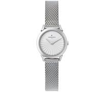 Pierre Cardin Damen Zweizeiger-Armband-Uhr modernes Ziffernblatt analoge Quarz-Uhr mit Edelstahl-Armband 3ATM 27mm CPI.2505 Silber