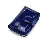 Pierre Cardin Geldtasche für Damen, Frauengeldbörse LINE Portemonnaie, Elegant, Praktisch, Robust, aus lackiertem Leder, Mittelgroß, 9,5 x 13 x 3,3 cm, blau