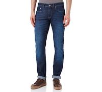Pierre Cardin Herren 5-Pocket Lyon Tapered Jeans, Dark Blue Used Buffies, 33W / 30L