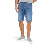 Pierre Cardin Herren Bermuda Jeans-Shorts 5-Pocket Sommer Denim Short, leicht, Light Blue Used Mustache