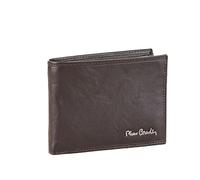 Pierre Cardin Herren-Geldbörse aus Leder mit Münzfach und Klappe, braun