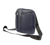 Pierre Cardin Herren-Sachet aus 100% Naturleder Verstellbarer Riemen 140 cm Vertikale Fronttasche für Brieftasche Telefon Dokumente Modern Komfortabel Farbe Blau