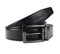 Pierre Cardin Herrengürtel mit klassischer Schließe aus 100% Naturleder Minimalistisch Elegant Stilvoll Farbe Doppelt Schwarz Größe 130