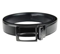 Pierre Cardin Herrengürtel mit klassischer Schließe aus 100% Naturleder Minimalistisch Elegant Stilvoll Farbe Doppelt Schwarz Größe 130