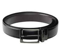 Pierre Cardin Herrengürtel mit klassischer Schließe aus 100% Naturleder Minimalistisch Elegant Stilvoll Farbe Doppelt Schwarz Größe 125