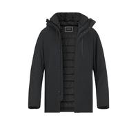 Pierre Cardin Jacke Herren Stehkragen Mikrofaser schwarz, 54 (XL)