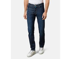 PIERRE CARDIN JEANS FUTUREFLEX LYON TAPTERED TAPERED FIT GREEN RIVET BLUE/BLACK USED BUFFIES - 32/36
