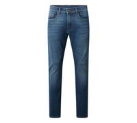 Regular-fit-Jeans PIERRE CARDIN "PC-Laval", Herren, Gr. 44, Länge 32, blau (ocean blau fashion), Web, Obermaterial: 81% Baumwolle, 18% Polyester, 1% Elasthan, unifarben, casual, regular fit knöchellan