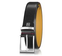 Pierre Cardin Leder-Gürtel Herren 35 mm breit, Gürtel Herren Vollrindleder schwarz, Farbe/Color:schwarz, Size:85