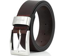 Pierre Cardin Leder-Gürtel Herren 40 mm breit, Gürtel Herren Vollledergürtel schwarz/braun, Größe/Size:Bundweite 110 cm Gesamtlänge 125 cm W 43.3 XL, Farbe/Color:braun