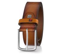 Pierre Cardin Leder-Gürtel Herren 40 mm breit, Gürtel Herren Vollrindleder cognac, Größe/Size:85, Farbe/Color:braun