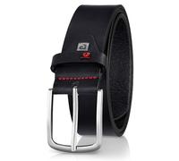 Pierre Cardin Leder-Gürtel Herren 40 mm breit, Gürtel Herren Vollrindleder schwarz, Größe/Size:110, Farbe/Color:schwarz
