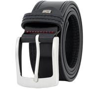 Pierre Cardin Leder-Gürtel Herren, Jeans-Gürtel Herren 40 mm breit, Gürtel Herren, Vollrindleder XL schwarz, Size:120